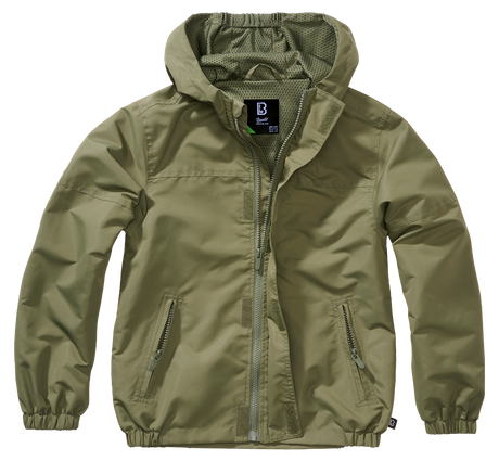 Coupe-vent enfant Brandit Summer Frontzip doublure filet respirante et trois poches