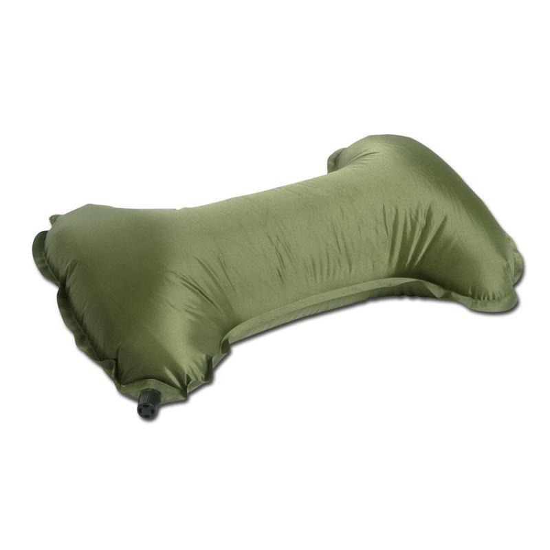Coussin cervical auto-gonflant Mil-Tec en polyester PVC 52 × 20 × 12 cm avec sac de transport