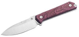 Couteau à lame fixe Boker Kiboku Richlite Red Topo acier RWL34 lame 75 mm