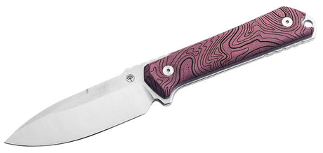 Couteau à lame fixe Boker Kiboku Richlite Red Topo acier RWL34 lame 75 mm