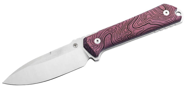 Couteau à lame fixe Boker Kiboku Richlite Red Topo acier RWL34 lame 75 mm