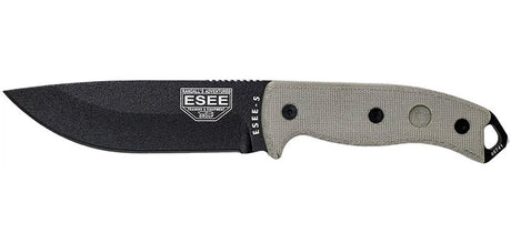 Couteau à lame fixe ESEE ESEE-5 E5PE acier Carbone lame 137 mm lame drop point