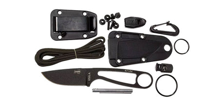 Couteau à lame fixe ESEE Kit et couteau Izula acier Carbone lame 62 mm