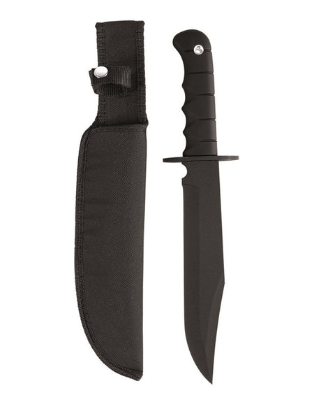 Couteau à lame fixe Mil-Tec lame Bowie 22,5 cm acier inoxydable avec fourreau polyester