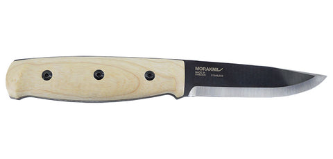 Couteau à lame fixe Morakniv Lok BlackBlade manche frêne certifié FSC étui cuir lame 109 mm