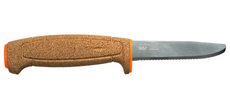 Couteau à lame fixe Morakniv flottant manche liège lame inoxydable 97 mm pour usage nautique