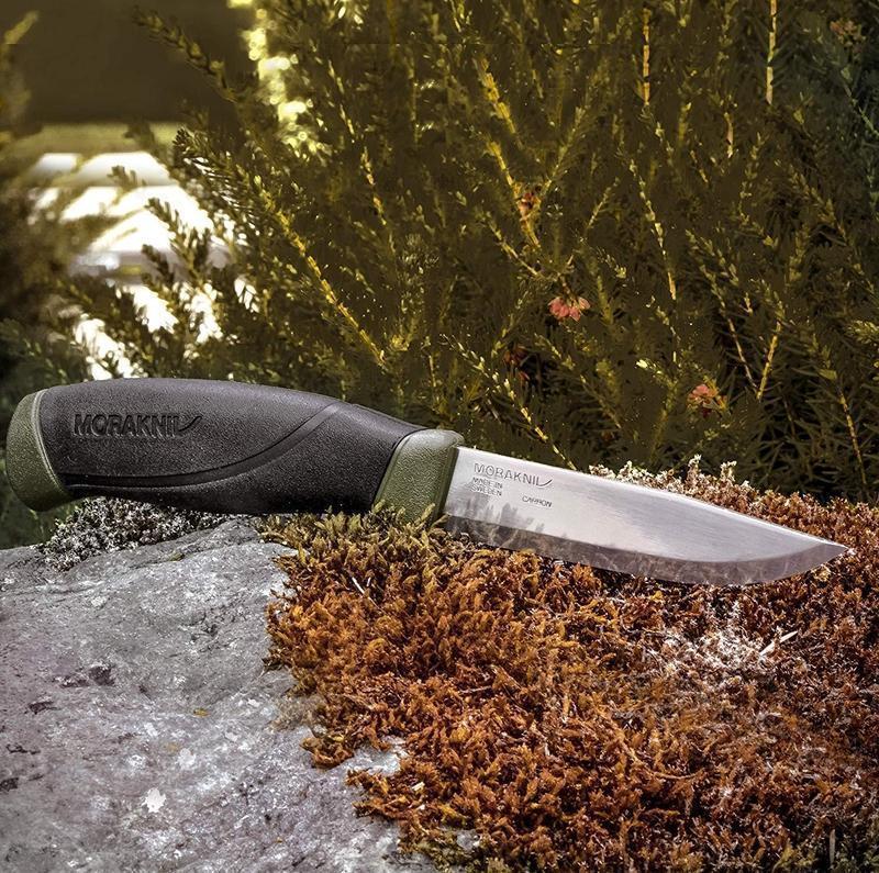 Couteau de survie Morakniv Companion MG acier inoxydable suédois lame 102 mm manche ergonomique