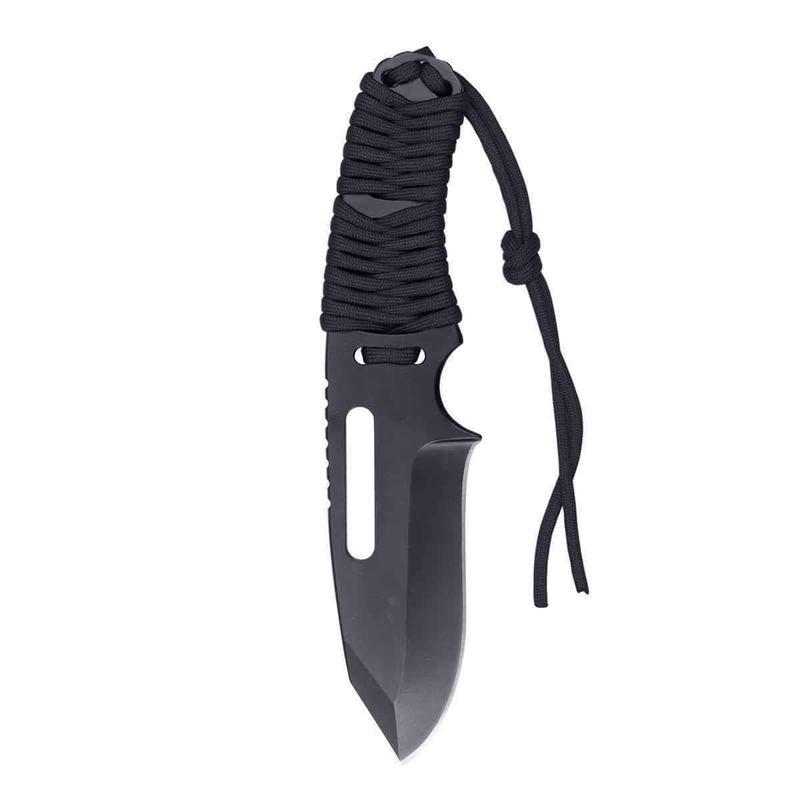 Couteau de survie PARACORD + FIRESTEEL Rothco - Noir - Welkit.com