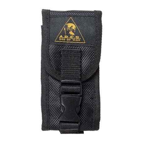 Couteau pliant Ares Baroud lame semi-crantée de 11 cm avec dragonne et étui ceinture