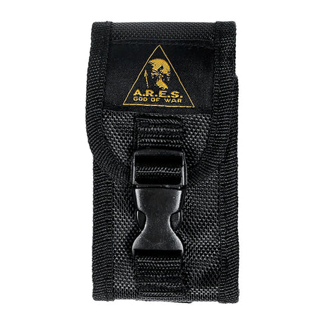 Couteau pliant Ares Black Stone manche G10 longueur dépliée 19 cm avec étui en nylon
