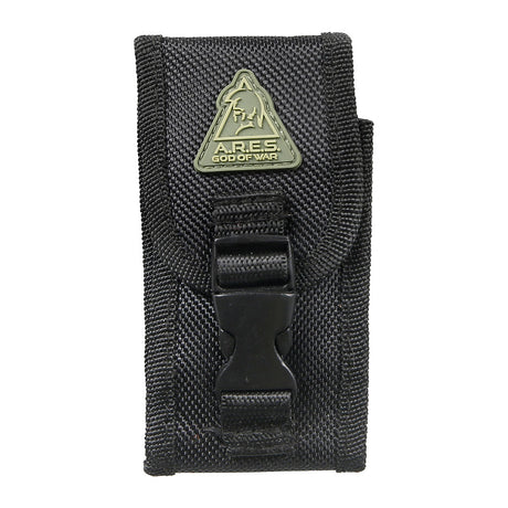 Couteau pliant Ares Mini Dague Black Series manche métal ajouré avec étui de ceinture
