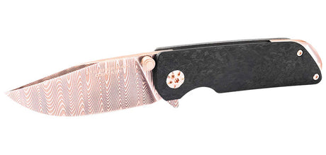 Couteau pliant Boker M4 Sherman Damast Rose Gold - Edition Limit e acier Damas lame 75 mm