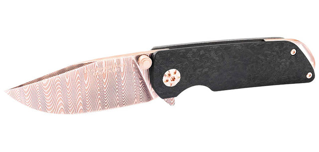 Couteau pliant Boker M4 Sherman Damast Rose Gold - Edition Limit e acier Damas lame 75 mm