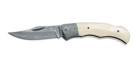 Couteau pliant Boker Magnum Damascus Bone acier Damas lame 78 mm lame clip point