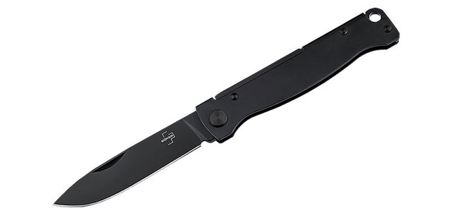 Couteau pliant Boker Plus Atlas All Black acier 12C27 lame 67 mm lame drop point