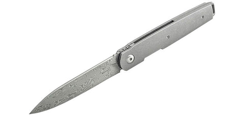 Couteau pliant Boker Plus LFR Damascus acier Damas lame 86 mm lame drop point