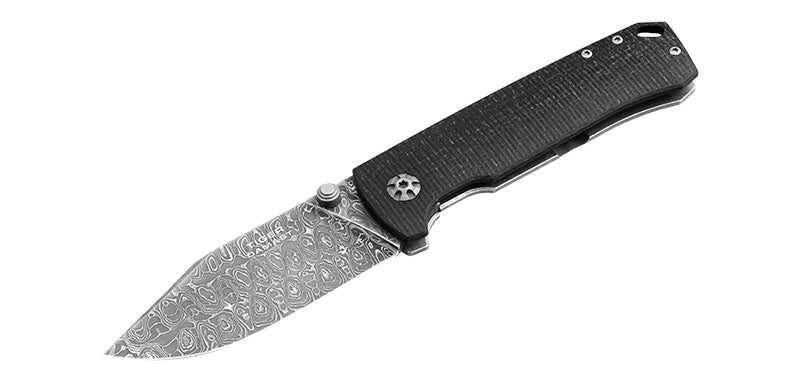 Couteau pliant Boker Tiger Damas acier Damas lame 85 mm lame clip point