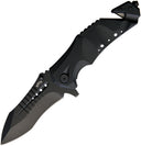 Couteau pliant Frost Cutlery Tank lame 102 mm manche aluminium avec brise-vitre