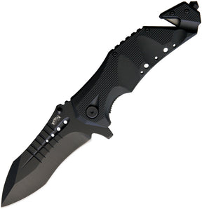Couteau pliant Frost Cutlery Tank lame 102 mm manche aluminium avec brise-vitre