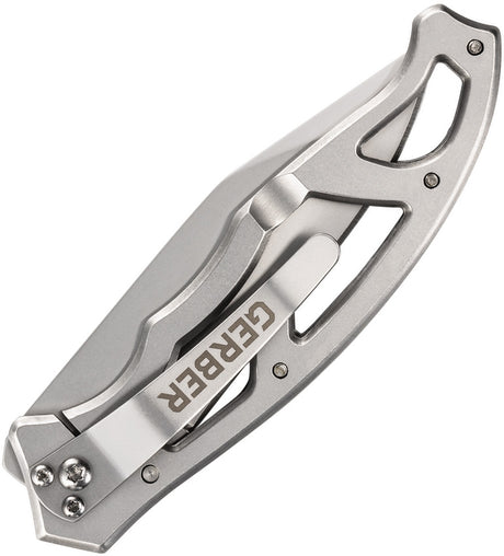 Couteau pliant Gerber Paraframe I lame clip point 76 mm manche acier inoxydable