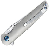 Couteau pliant HX Outdoors Vulcan acier D2 lame 80 mm manche titane