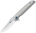 Couteau pliant HX Outdoors Vulcan acier D2 lame 80 mm manche titane