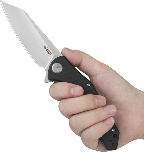 Couteau pliant Kubey Flash acier San Mai M2 lame tanto 95 mm manche G10