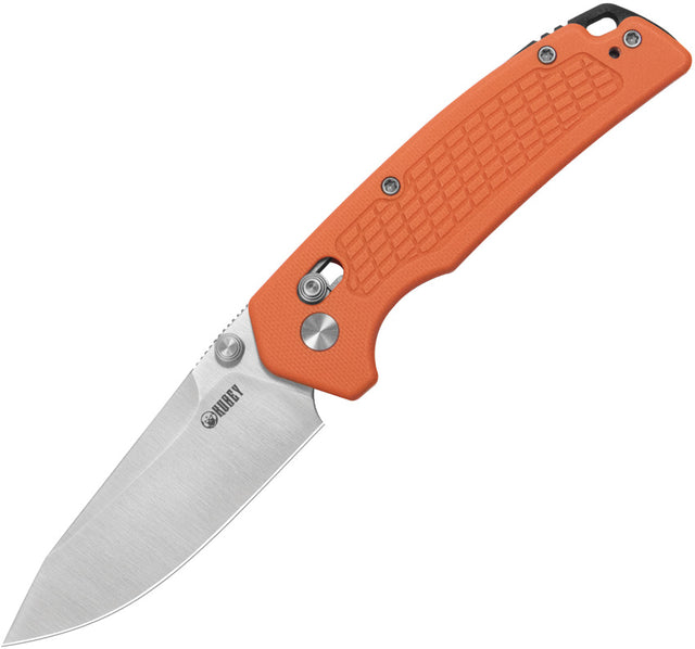 Couteau pliant Kubey Freki acier 14C28N lame drop point 80 mm manche G10