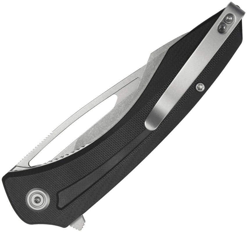Couteau pliant Kubey Merced acier 14C28N lame 89 mm manche G10 avec clip de poche