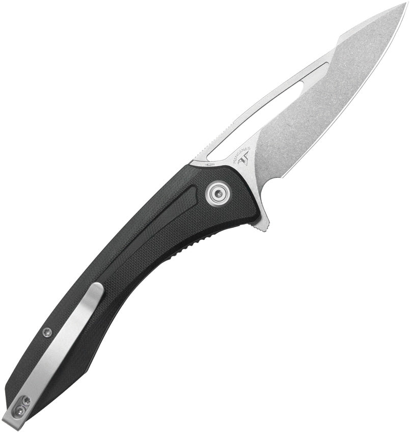 Couteau pliant Kubey Merced acier 14C28N lame 89 mm manche G10 avec clip de poche