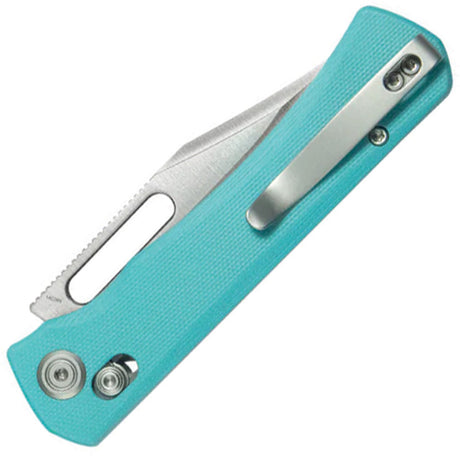 Couteau pliant Kubey TBO acier 14C28N lame clip point 80 mm manche G10