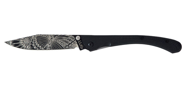 Couteau pliant Lug C63 Fleurs Summer acier 7Cr17MoV lame 80 mm lame clip point
