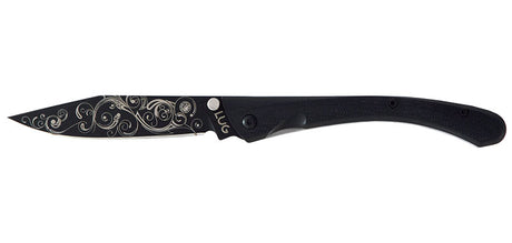 Couteau pliant Lug C63 Volutes acier 7Cr17MoV lame 80 mm lame clip point