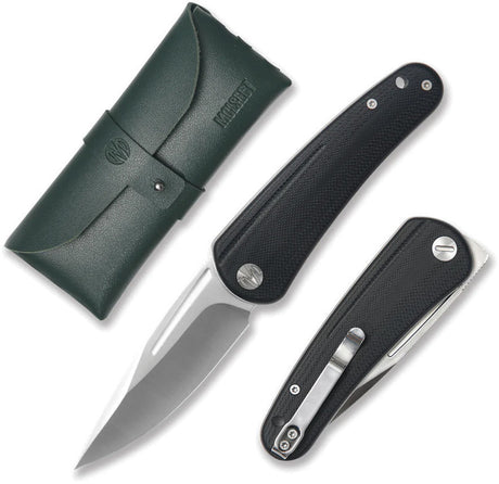 Couteau pliant MOLSECT Orbit acier 14C28N lame drop point 83 mm manche G10