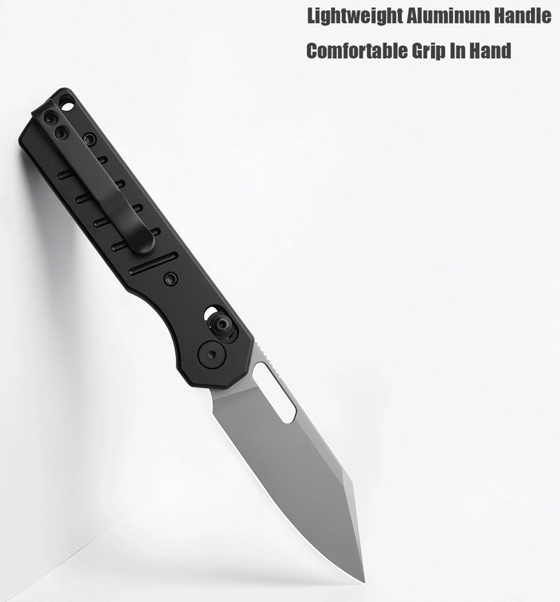 Couteau pliant Miguron Knives Gatov acier D2 lame clip point 73 mm