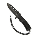 Couteau pliant Mil-Tec One-Hand Paracord lame 10 cm 3Cr13 avec firesteel et sifflet