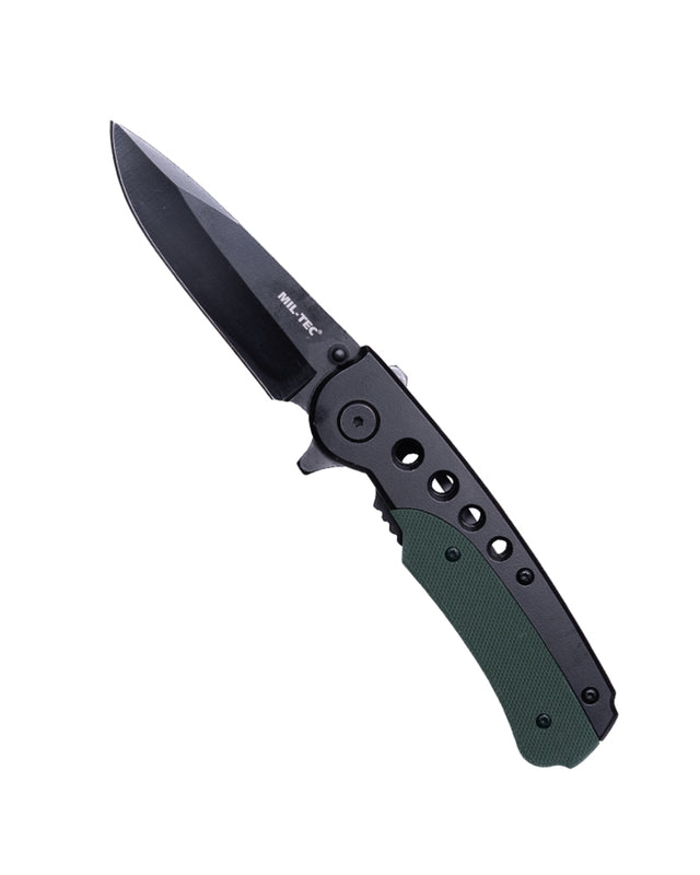 Couteau pliant Mil-Tec à clip lame 8,5 cm en acier inoxydable ouverture main
