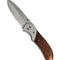 Couteau pliant Mil-Tec manche en bois Pakka et acier inoxydable lame de 8 cm