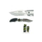 Couteau pliant OPEX Rangers insigne Troupes de Marine aluminium, lame inoxydable