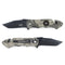 Couteau pliant OPEX Survival Para acier 440, 11,5 cm replié, étui nylon fourni