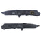 Couteau pliant OPEX Survival Troupes de Marine lame acier 440 de 8,5 cm avec étui