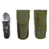 Couteau pliant Patrol Equipement 8 fonctions acier inoxydable lame 8 cm avec étui