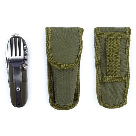 Couteau pliant Patrol Equipement 8 fonctions acier inoxydable lame 8 cm avec étui