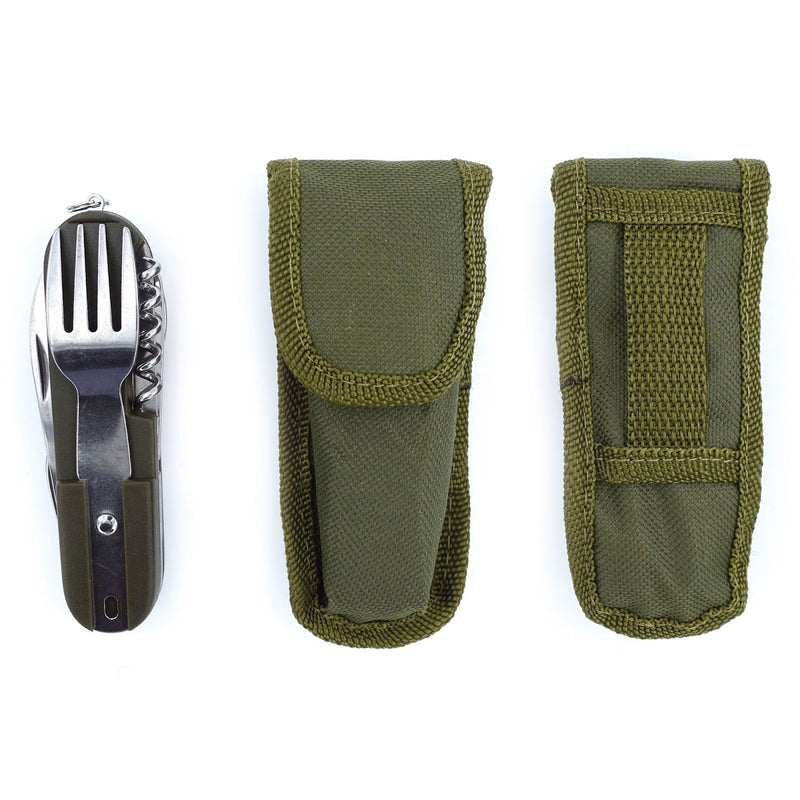 Couteau pliant Patrol Equipement 8 fonctions acier inoxydable lame 8 cm avec étui