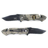 Couteau pliant Patrol Equipement Survival Gendarmerie lame acier 440 de 8,5 cm