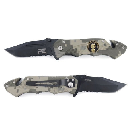 Couteau pliant Patrol Equipement Survival Gendarmerie lame acier 440 de 8,5 cm