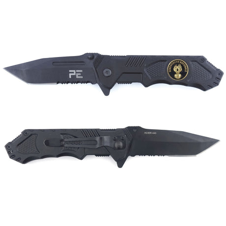 Couteau pliant Patrol Equipement Survival Gendarmerie lame acier 440 de 8,5 cm