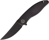 Couteau pliant Petrified Fish Simum acier Bohler K110 lame 89 mm manche micarta