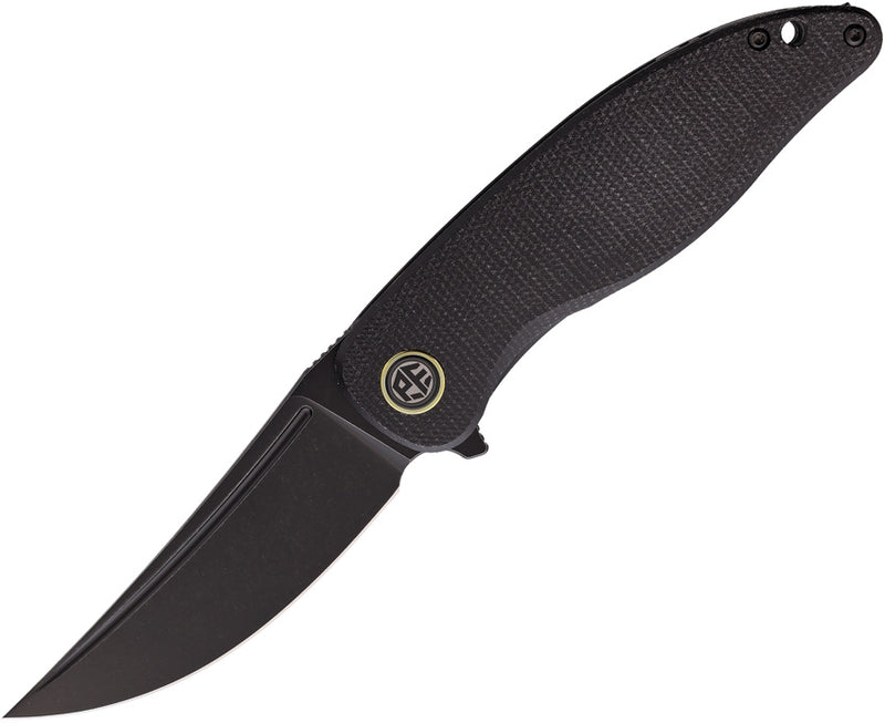 Couteau pliant Petrified Fish Simum acier Bohler K110 lame 89 mm manche micarta