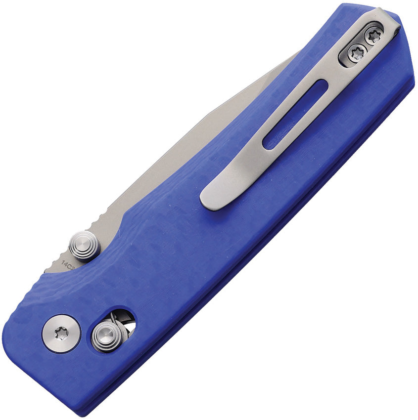Couteau pliant REMETTE Aurora acier 14C28N lame drop point 76 mm manche G10